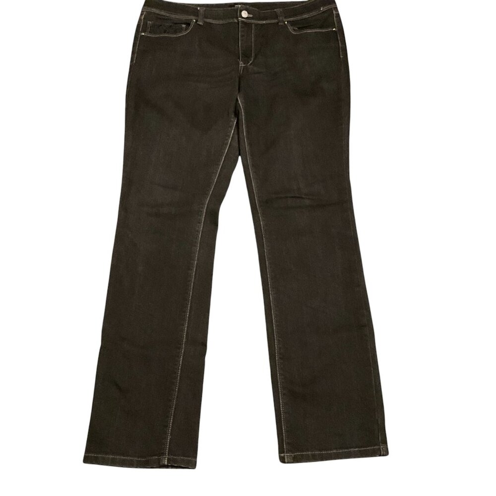 White House Black Market Black Jeans size 14R slim leg preowned